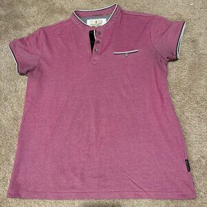 Scott James Pink Three Button Shirt - Mens Medium